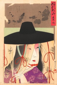 日本 Painting - 時代の映し絵 時代鏡 建武の女 豊原親信